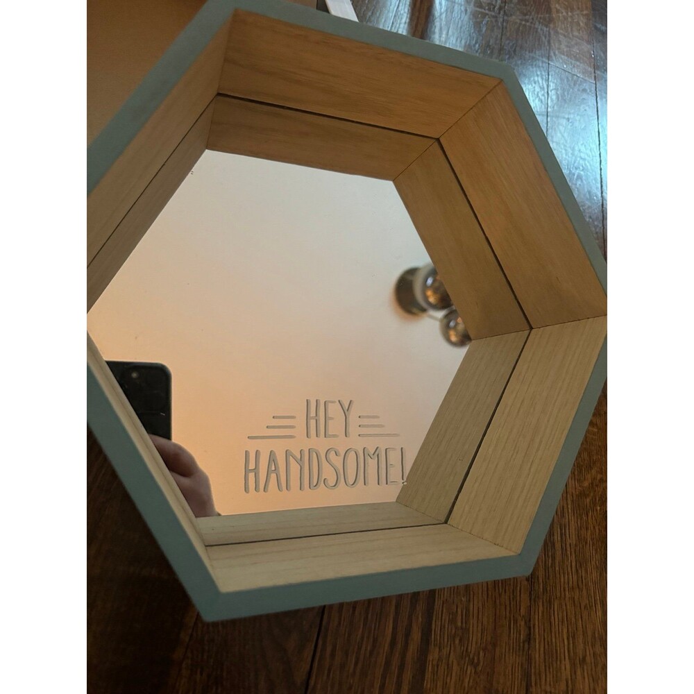 “Hey Handsome” Boy Mirror Decor - Picture 7 of 8